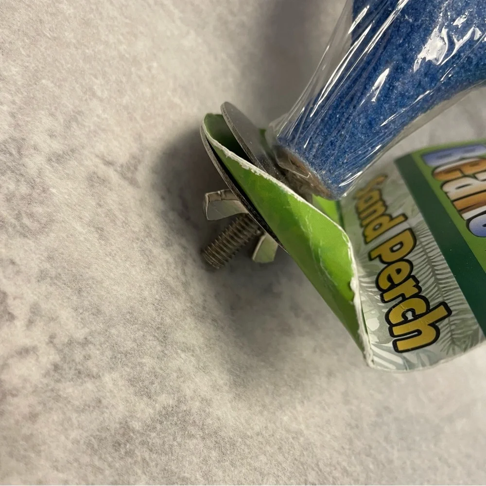 NWT Set of 2 Happy Beaks Blue Sand Perches for Pet Birds
